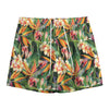 Watercolor Bird Of Paradise Print Mesh Shorts