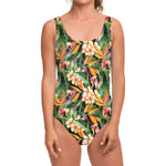 Watercolor Bird Of Paradise Print One Piece Swimsuit