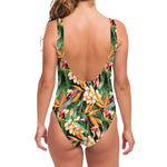 Watercolor Bird Of Paradise Print One Piece Swimsuit