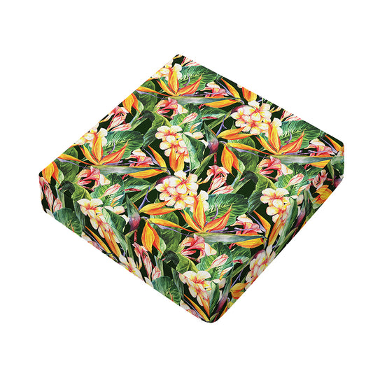 Watercolor Bird Of Paradise Print Outdoor Seat Cushion Cover