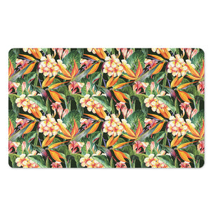 Watercolor Bird Of Paradise Print Polyester Doormat