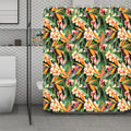 Watercolor Bird Of Paradise Print Polyester Shower Curtain