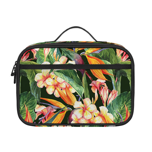 Watercolor Bird Of Paradise Print Portable Lunch Bag