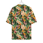 Watercolor Bird Of Paradise Print Rayon Hawaiian Shirt