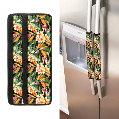Watercolor Bird Of Paradise Print Refrigerator Handle Covers