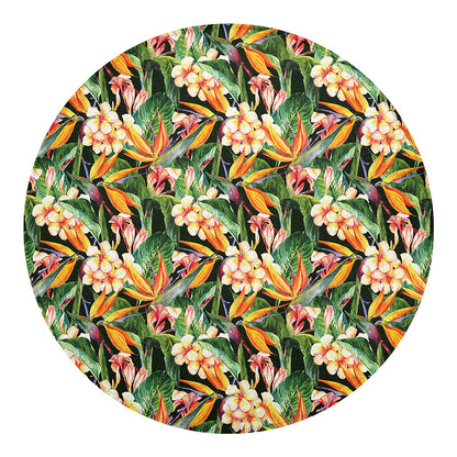 Watercolor Bird Of Paradise Print Round Blanket