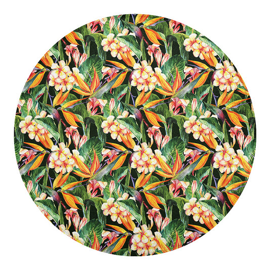 Watercolor Bird Of Paradise Print Round Blanket