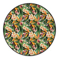 Watercolor Bird Of Paradise Print Round Floor Mat