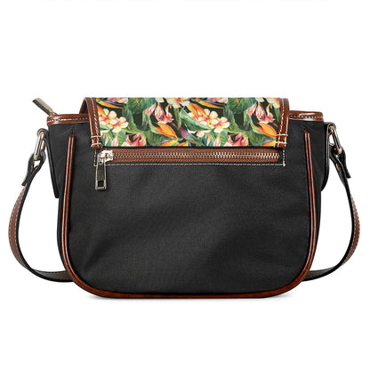 Watercolor Bird Of Paradise Print Saddle Bag