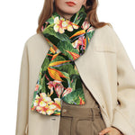 Watercolor Bird Of Paradise Print Scarf