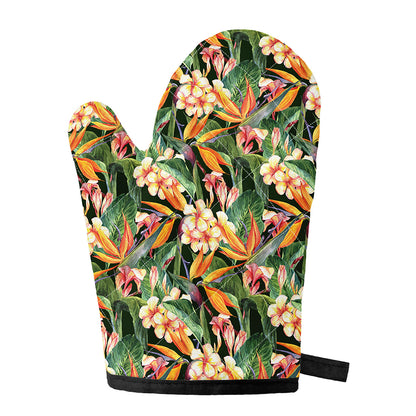 Watercolor Bird Of Paradise Print Single Oven Mitt