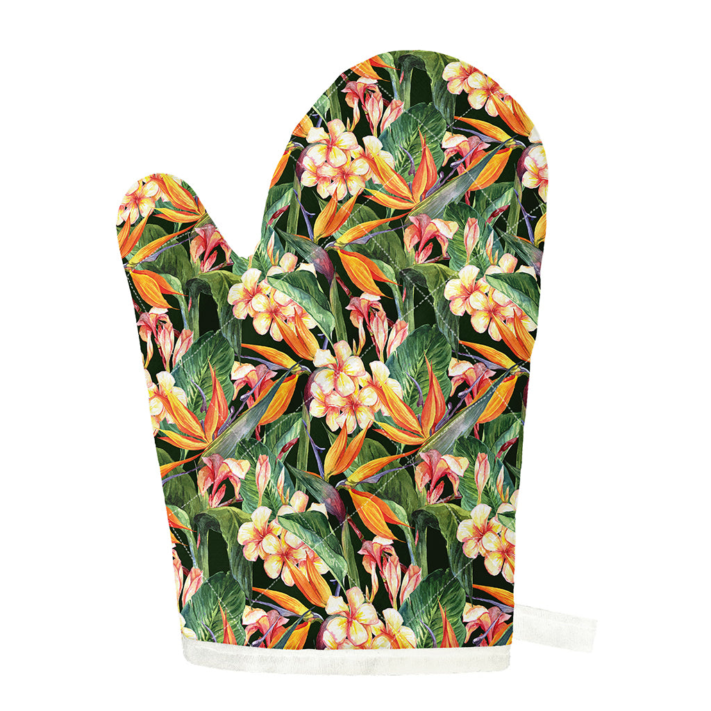 Watercolor Bird Of Paradise Print Single Oven Mitt