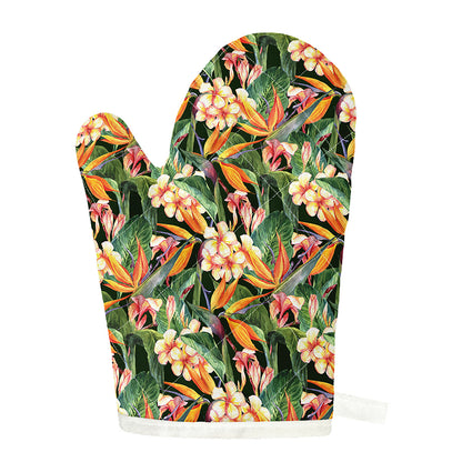 Watercolor Bird Of Paradise Print Single Oven Mitt