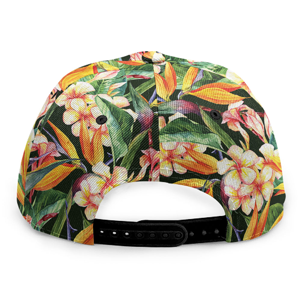 Watercolor Bird Of Paradise Print Snapback Cap