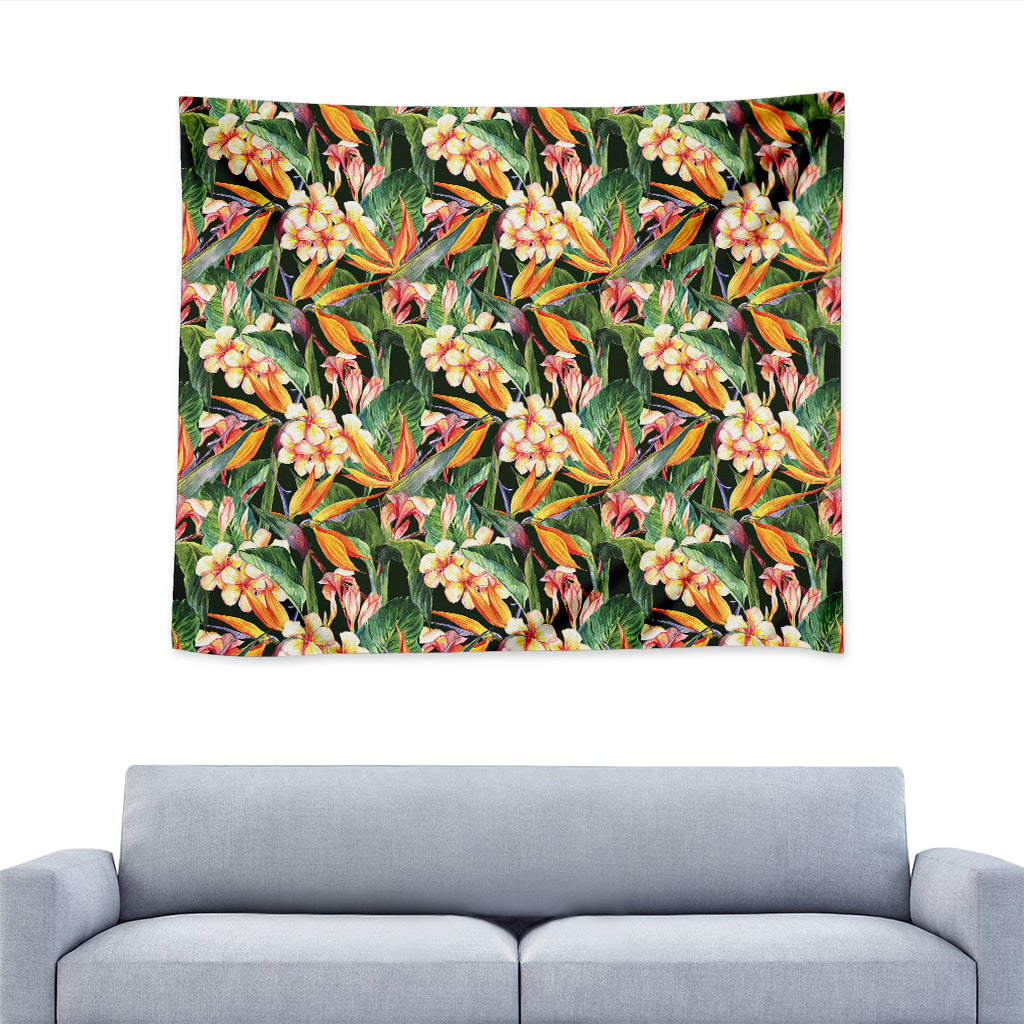 Watercolor Bird Of Paradise Print Tapestry