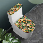 Watercolor Bird Of Paradise Print Toilet Lid And Tank Cover Set