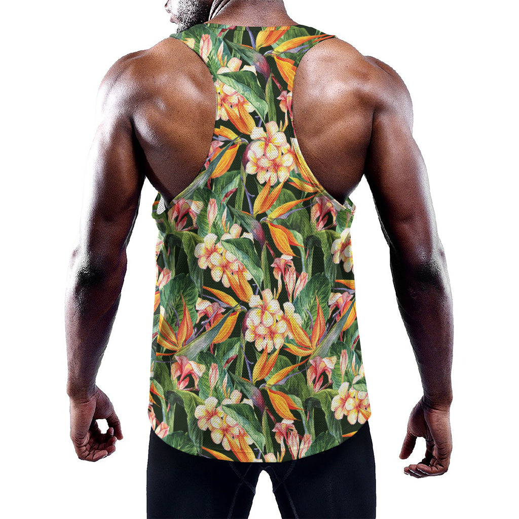 Watercolor Bird Of Paradise Print Training Tank Top