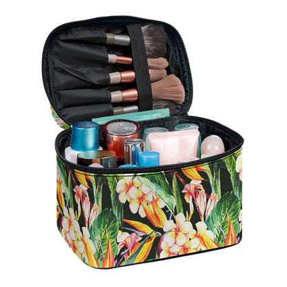 Watercolor Bird Of Paradise Print Travel Makeup Bag