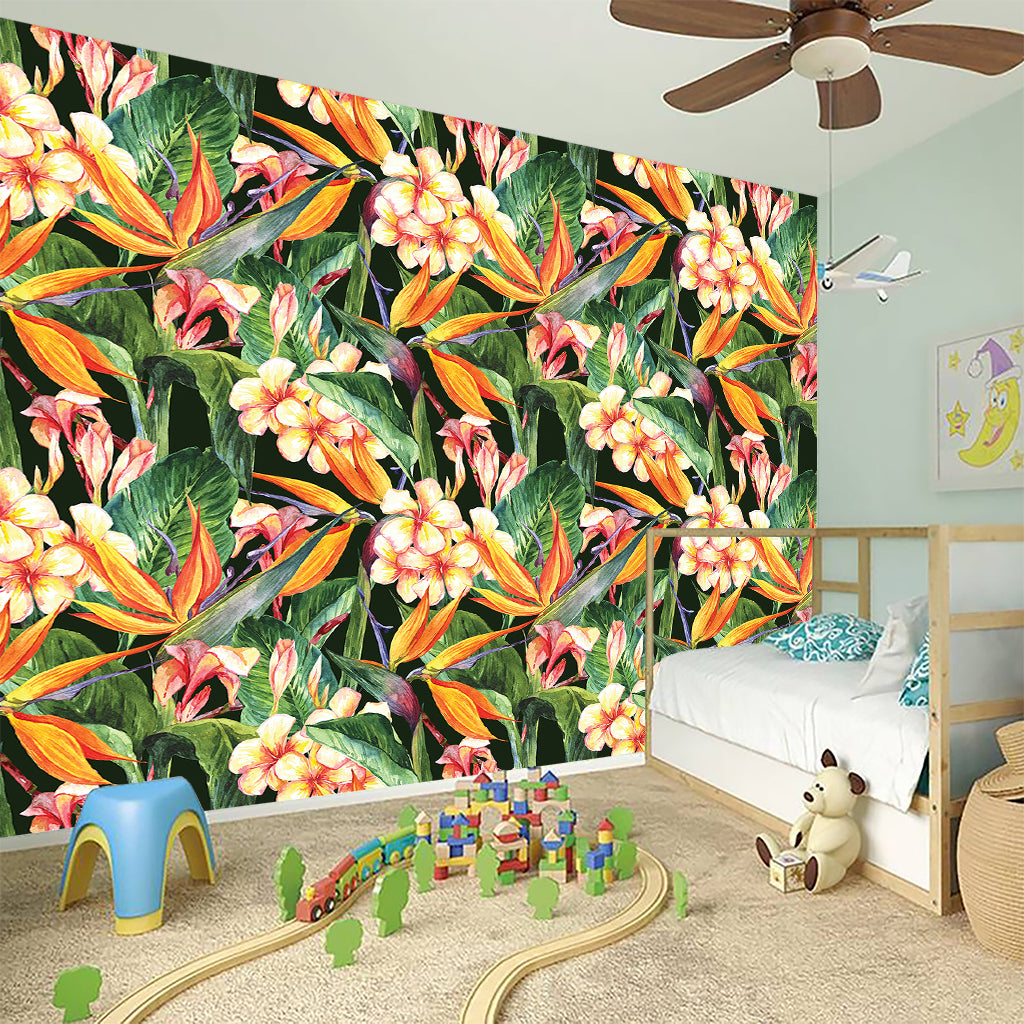Watercolor Bird Of Paradise Print Wall Sticker