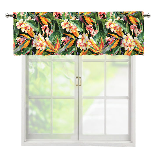 Watercolor Bird Of Paradise Print Window Valance