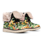 Watercolor Bird Of Paradise Print Winter Boots