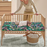 Watercolor Blooming Cactus Print Baby Crib Sheet