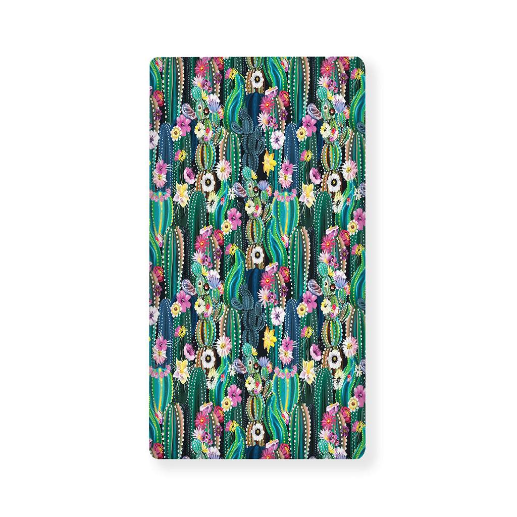 Watercolor Blooming Cactus Print Baby Crib Sheet
