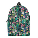 Watercolor Blooming Cactus Print Backpack