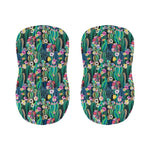 Watercolor Blooming Cactus Print Bar Stool Covers