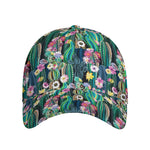 Watercolor Blooming Cactus Print Baseball Cap
