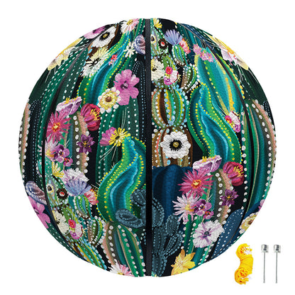 Watercolor Blooming Cactus Print Basketball