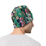 Watercolor Blooming Cactus Print Beanie