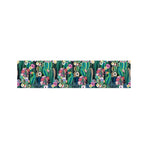 Watercolor Blooming Cactus Print Bed Runner