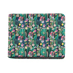 Watercolor Blooming Cactus Print Bifold Wallet