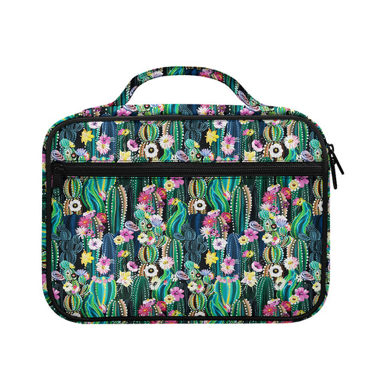 Watercolor Blooming Cactus Print Briefcase Bible Bag