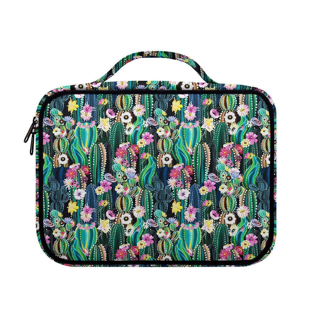 Watercolor Blooming Cactus Print Briefcase Bible Bag