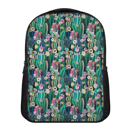 Watercolor Blooming Cactus Print Casual Backpack