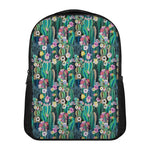 Watercolor Blooming Cactus Print Casual Backpack