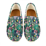 Watercolor Blooming Cactus Print Casual Shoes