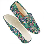 Watercolor Blooming Cactus Print Casual Shoes