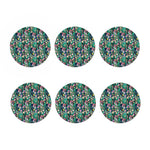 Watercolor Blooming Cactus Print Coaster Set