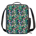 Watercolor Blooming Cactus Print Crossbody Lunch Bag