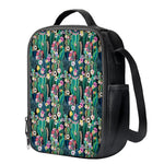 Watercolor Blooming Cactus Print Crossbody Lunch Bag