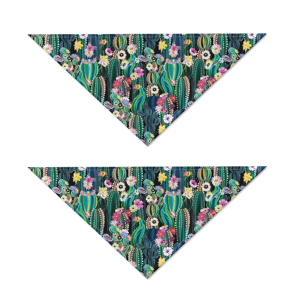 Watercolor Blooming Cactus Print Dog Bandana