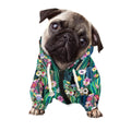 Watercolor Blooming Cactus Print Dog Zip Up Hoodie
