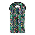 Watercolor Blooming Cactus Print Double Neoprene Wine Tote