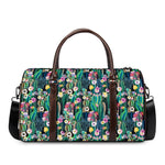 Watercolor Blooming Cactus Print Duffle Bag