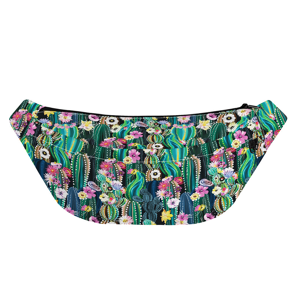 Watercolor Blooming Cactus Print Fanny Pack