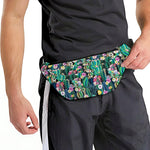 Watercolor Blooming Cactus Print Fanny Pack