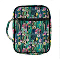 Watercolor Blooming Cactus Print Front Pocket Bible Bag